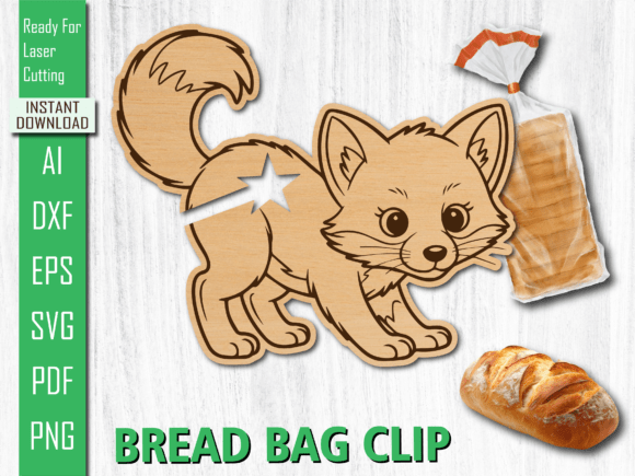 Animal Laser Cut Cute Cat Bread Clip