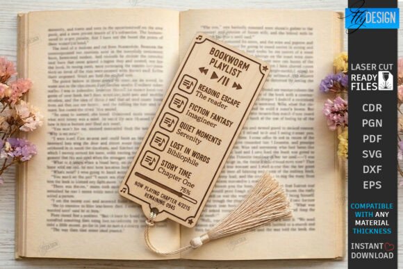 Book Lover Bookmark Laser Cut Reading
