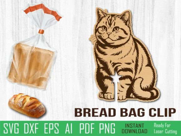 British Shorthair Cat Bread Clip