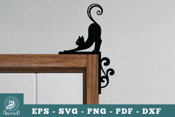 Cat Door Corner Lasercut SVG 3
