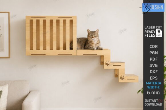 Cat Wall Shelves and Perches Laser Cut
