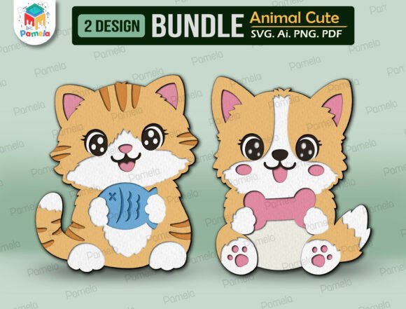 Cute Animal Layered SVG Bundle