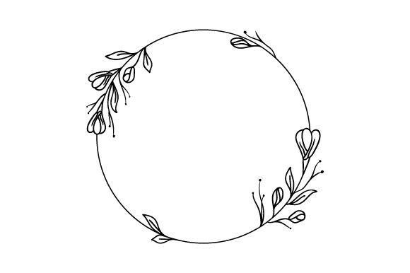 Dainty Round Floral Frame
