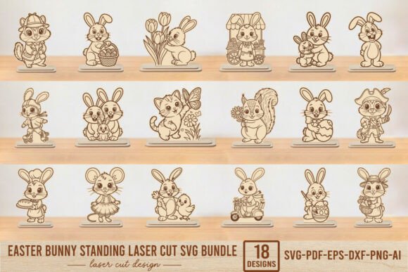 Easter Bunny Standing Laser Cut Bundle