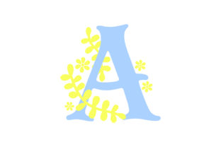 Floral Alphabet - a
