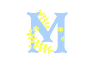 Floral Alphabet - M