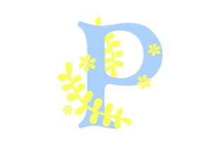 Floral Alphabet - P