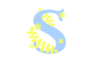 Floral Alphabet - S