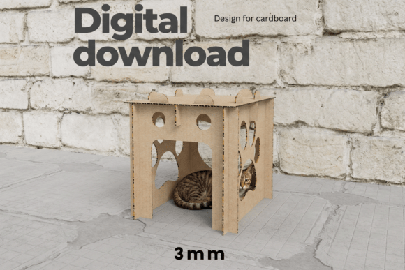 Free Cat Home Lasercut