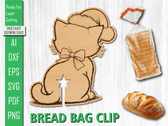 Laser Cut Cat Hat Bread Clip File
